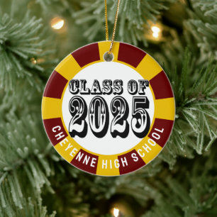 Class of 2025 Custom Photo Graduation Ceramic Tree Decoration