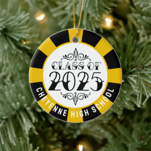 Class of 2025 Custom Photo Graduation Ceramic Tree Decoration