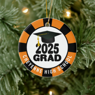 Class of 2025 Custom Photo Graduation Ceramic Tree Decoration