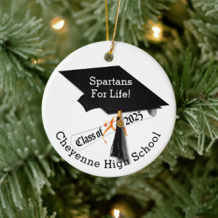 Class of 2025 Custom Photo Graduation Ceramic Tree Decoration