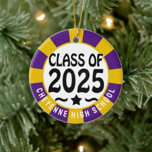 Class of 2025 Custom Photo Graduation Ceramic Tree Decoration