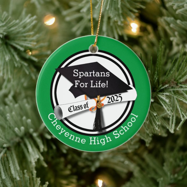 Class of 2025 Custom Photo Graduation Ceramic Tree Decoration (Tree)