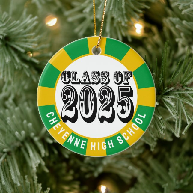 Class of 2025 Custom Photo Graduation Ceramic Tree Decoration (Tree)