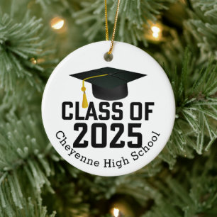 Class of 2025 Custom Photo Graduation Ceramic Tree Decoration