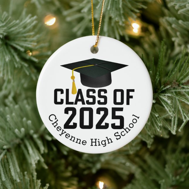 Class of 2025 Custom Photo Graduation Ceramic Tree Decoration (Tree)