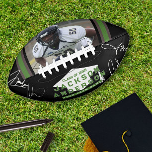 Class of 2025 Customisable Photo Keepsake Black American Football