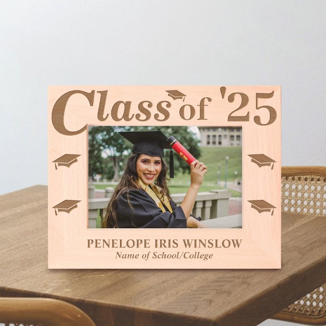 Class of 2025 Elegant Graduation Cap Etched Frames (Creator Uploaded)