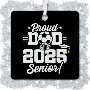 Class of 2025 Football Soccer Dad Senior 2025 Metal Tree Decoration