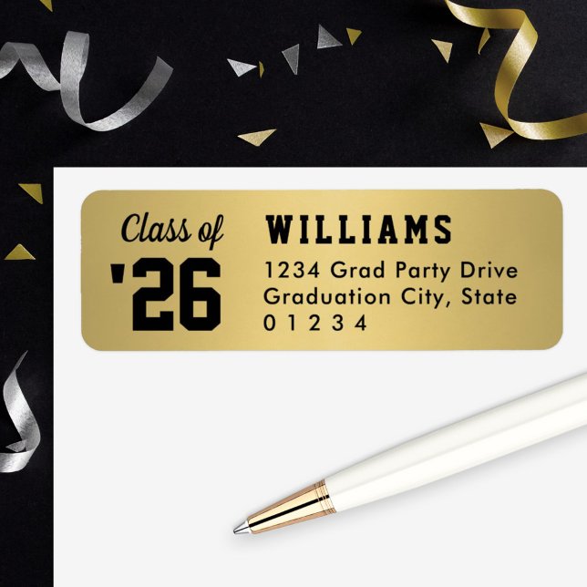 Class of 2025 Gold Black Return Address (Creator Uploaded)