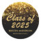 Class of 2025 Gold Glitter Glam Sparkle Graduation