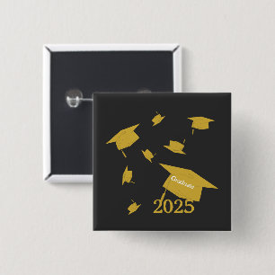 Class of 2025 grad cap 15 cm square badge