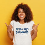 Class of 2025 graduate modern navy graduation T-Shirt<br><div class="desc">Celebrate graduation with this stylish t-shirt that features a bold "class of 2025 graduate" in navy brushy type along with customisable text that can be school name or something else. Pick your school colour shirt and rock this shirt proudly. Coordinates with the Lea Delaveris Design Bold Graduate collection of graduation...</div>