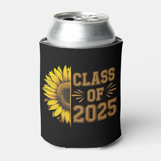 Class Of 2025 Graduate Sunflower Graduation Can Cooler (Can Front)