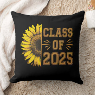 Class Of 2025 Graduate Sunflower Graduation Cushion