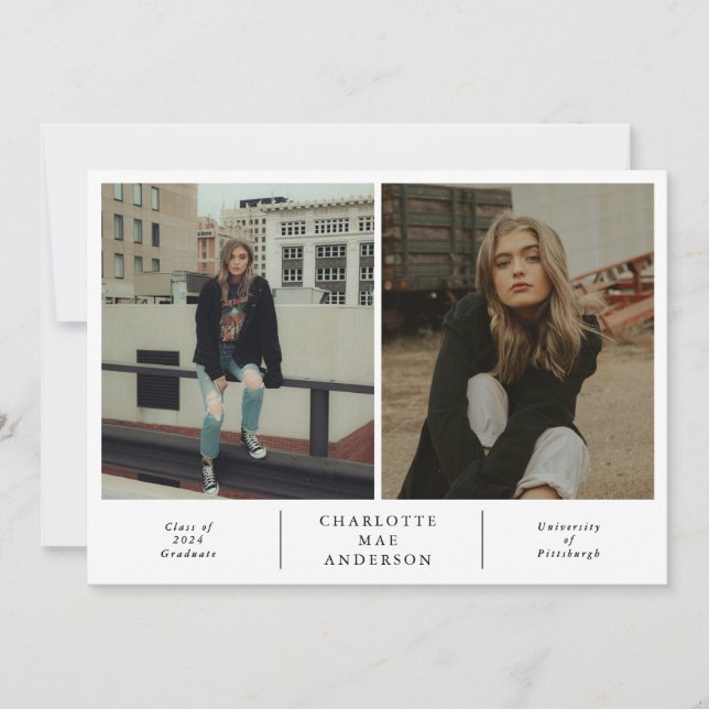 Class of 2025 Graduation Announcement 2 Photos (Front)