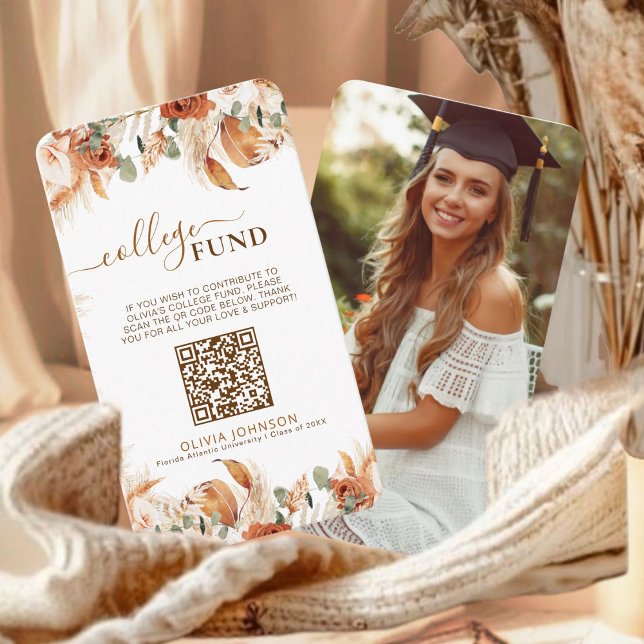 Class of 2025 Graduation College Fund QR Code  Enclosure Card (Creator Uploaded)
