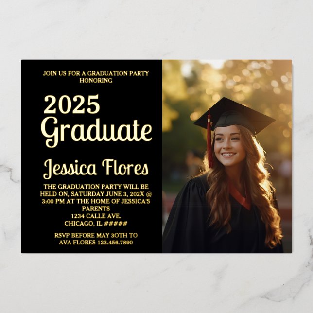 CLASS OF 2025 GRADUATION FOIL INVITE (Front)