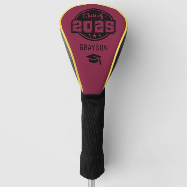 Class of 2025 Graduation Maroon Golf Head Cover (Front)