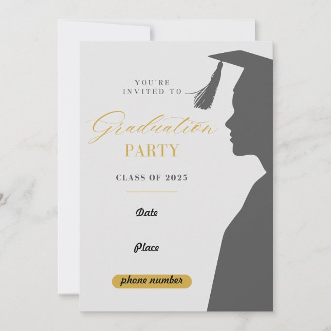 Class of 2025 Graduation Party Invitation  (Front)