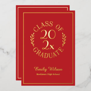 Class Of 2025 Graduation Party Red and Gold