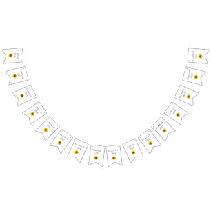 Class of 2025 Graduation Party Sunflower Bunting