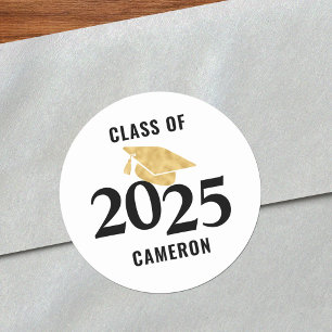 Class of 2025 Graduation Personalised Classic Round Sticker