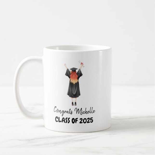 Class of 2025 Graduation Personalised Coffee Mug (Left)