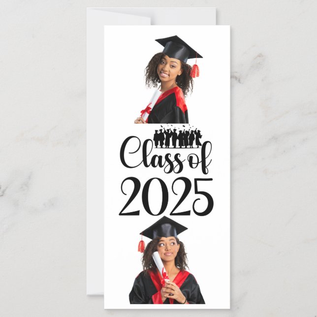 Class of 2025 Graduation Personalised Magnetic Invitation (Front)