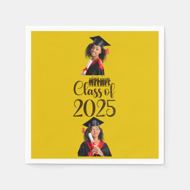 Class of 2025 Graduation Personalised Napkin (Front)