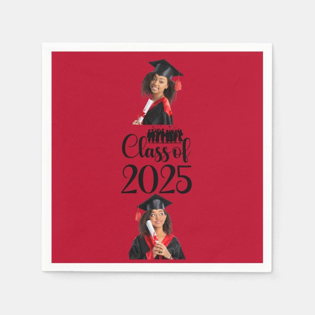 Class of 2025 Graduation Personalised Napkin (Front)