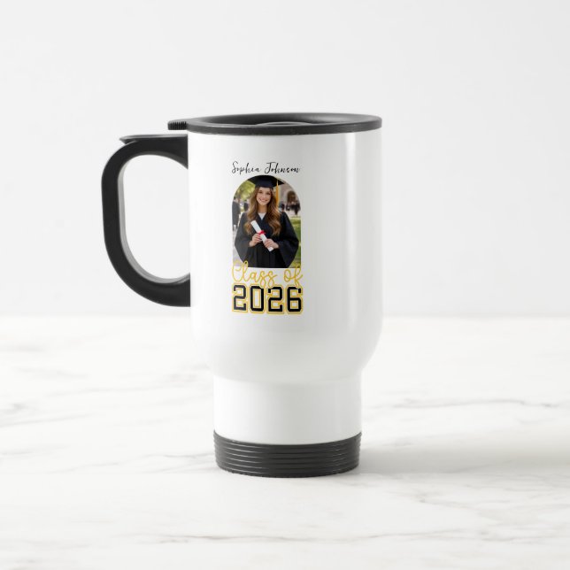 Class of 2025 Graduation Personalised Travel Mug (Left)