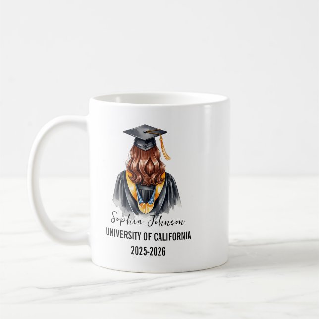 Class of 2025 Graduation Personalized Coffee Mug (Left)