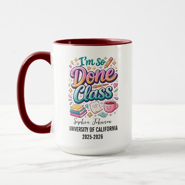 Class of 2025 Graduation Personalized Mug (Left)