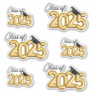 Class of 2025 Graduation Sticker Set of 6