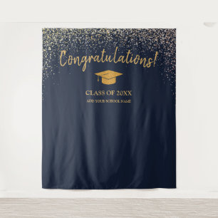 Class of 2025 High School Graduation Backdrop Tapestry