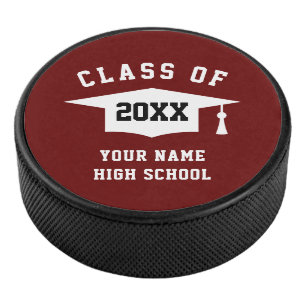 Class of 2025 High School graduation party gift Hockey Puck