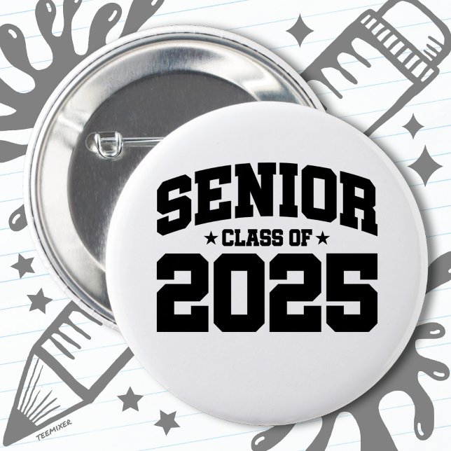 Class of 2025 High School Graduation Senior 2025 6 Cm Round Badge (Creator Uploaded)
