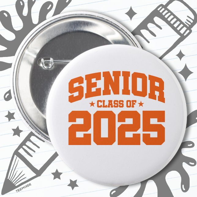 Class of 2025 High School Graduation Senior 2025 6 Cm Round Badge (Creator Uploaded)