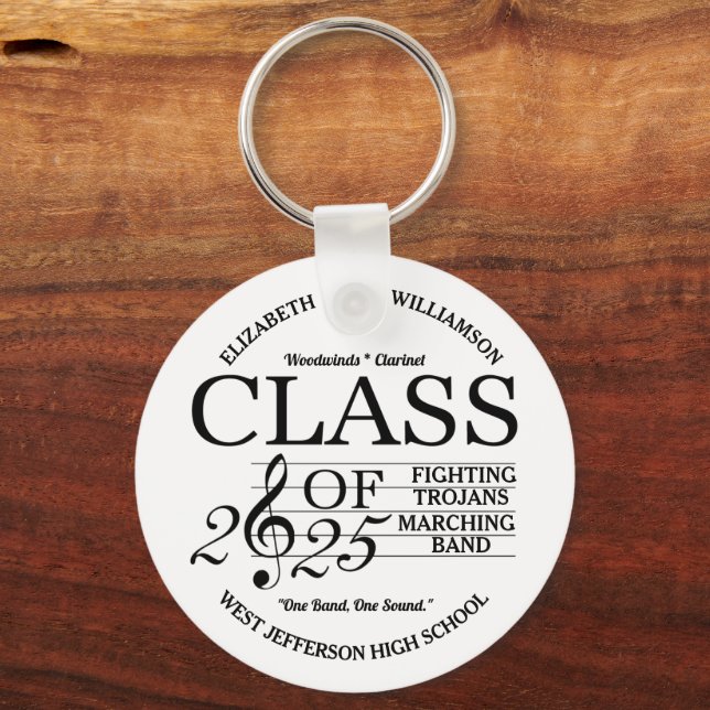 Class of 2025 Marching Band Keychain (Front)