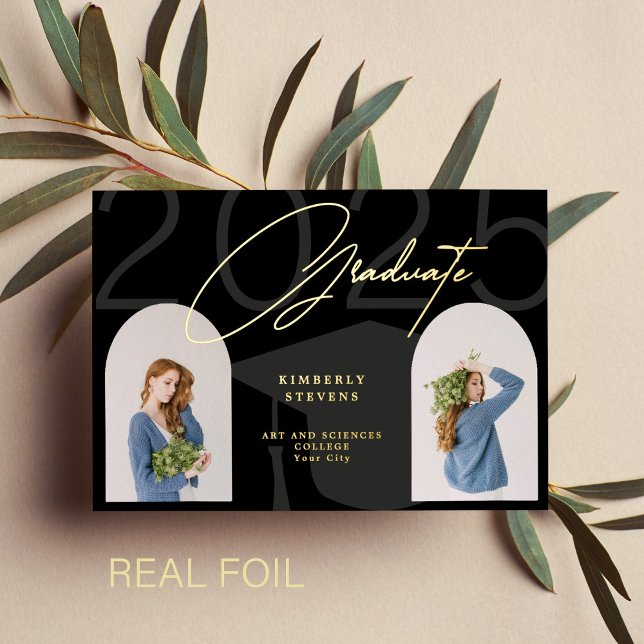 Class of 2025 minimalist elegant 2 photos graduate (Creator Uploaded)