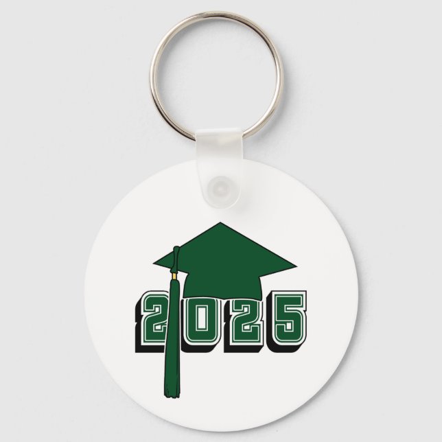 Class of 2025 Mortar Board Design Key Ring (Front)