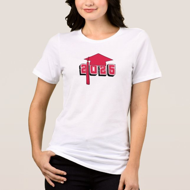 Class of 2025 Mortar Board Design Tri-Blend Shirt (Front)