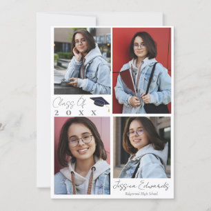Class Of 2025  Multi Photo Cute Graduation Party  Invitation