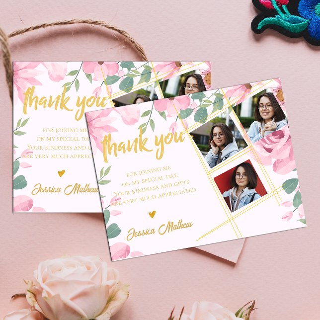 Class of 2025 Multi Photo Graduation Thank you Postcard (Class of 2025 Multi Photo Graduation Thank you Postcard)