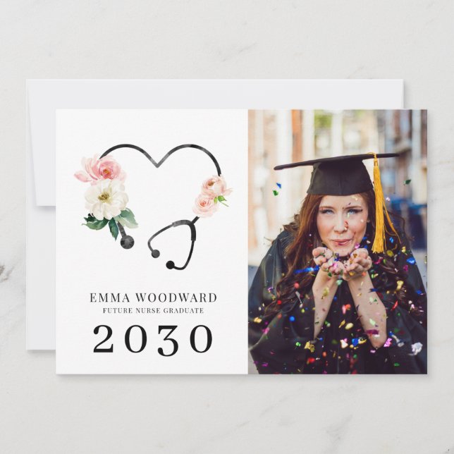 Class Of 2025 Nurse Graduation Photo Announcement (Front)