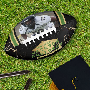 Class of 2025 Photo Autograph Keepsake Black Gold American Football
