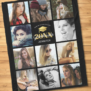 Class of 2025 Photo Graduate Gift Fleece Blanket