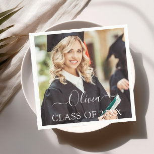 Class of 2025 Photo Graduation Graduate Napkin