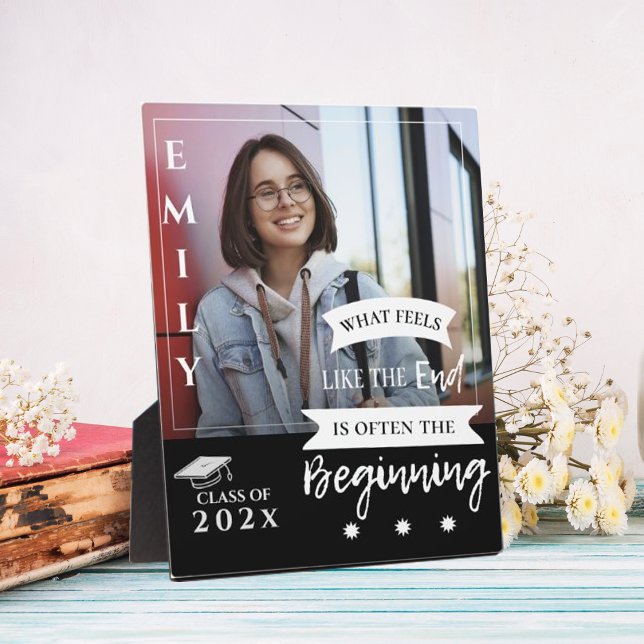 Class Of 2025 Quote Photo Graduation Announcement Plaque (Class Of 2024 Quote Photo Graduation Announcement Plaque)