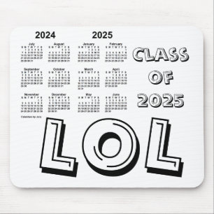 Class of 2025 School Year Calendar by Janz White Mouse Mat